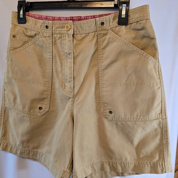 LAUREN RALPH LAUREN SHORTS SIZE 8 BEIGE TAN OUTDOOR UTILITY 100% COTTON - Picture 3 of 7